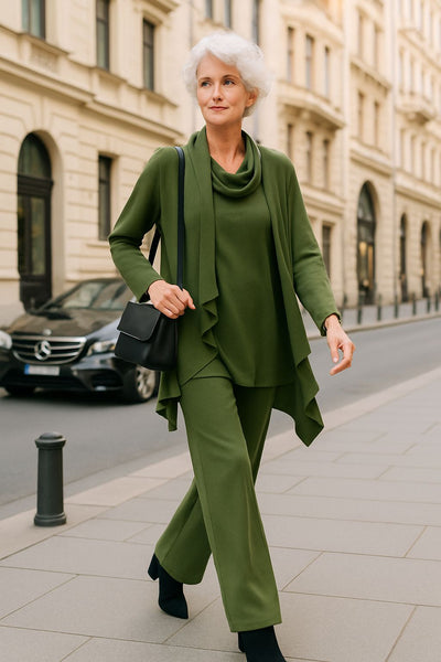 Completo Cardigan, Maglia & Pantalone "Della"