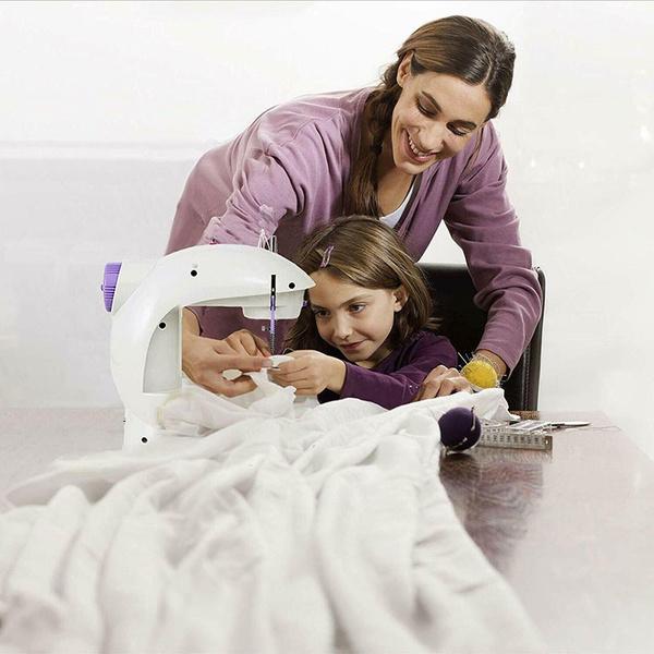 Acquista Mini macchina da cucire portatile dal design ergonomico portatile  per vestiti, pantaloni, jeans, magliette, tende