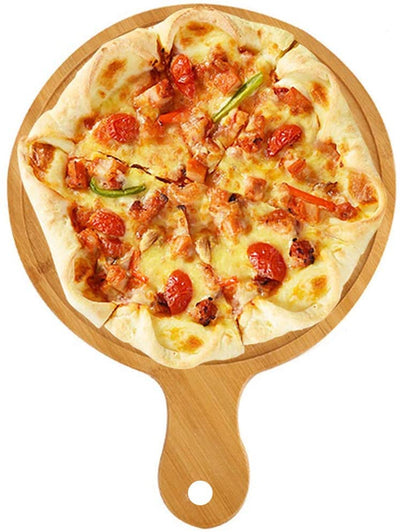 26*38 cm Tagliere per Pizza in Legno, Tagliere Portata Manico Servizio Ristorante Piatti Tagliere Torte Verdure Frutta Biscotti