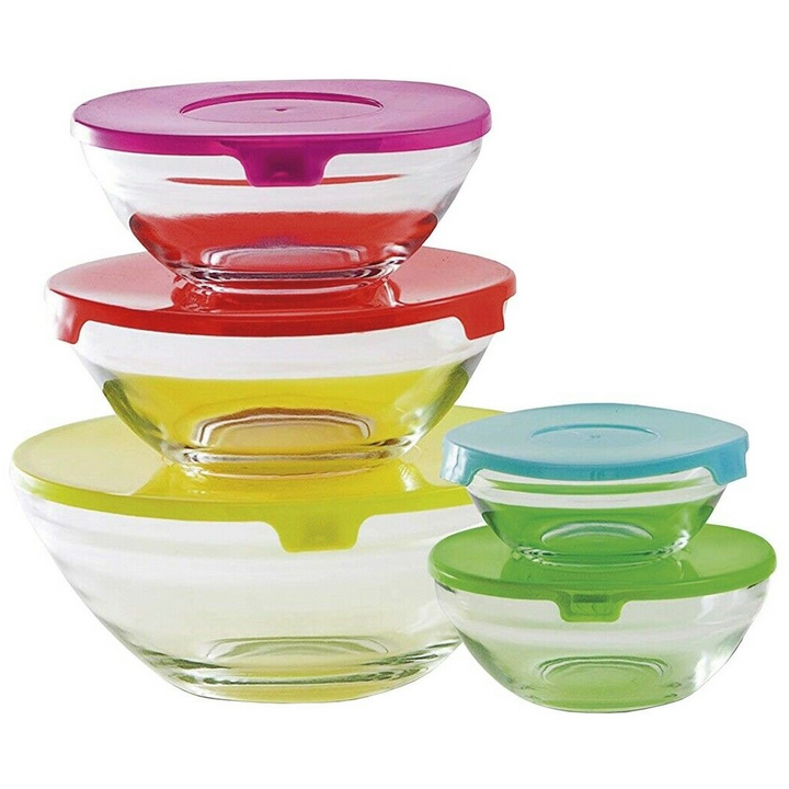 Set 3 Contenitori In Vetro Quadrati 2,1 Litri: Con Coperchi Ermetici, Per Dispensa, Pasta, Cereali, Caffè, Lavabili In Lavastoviglie